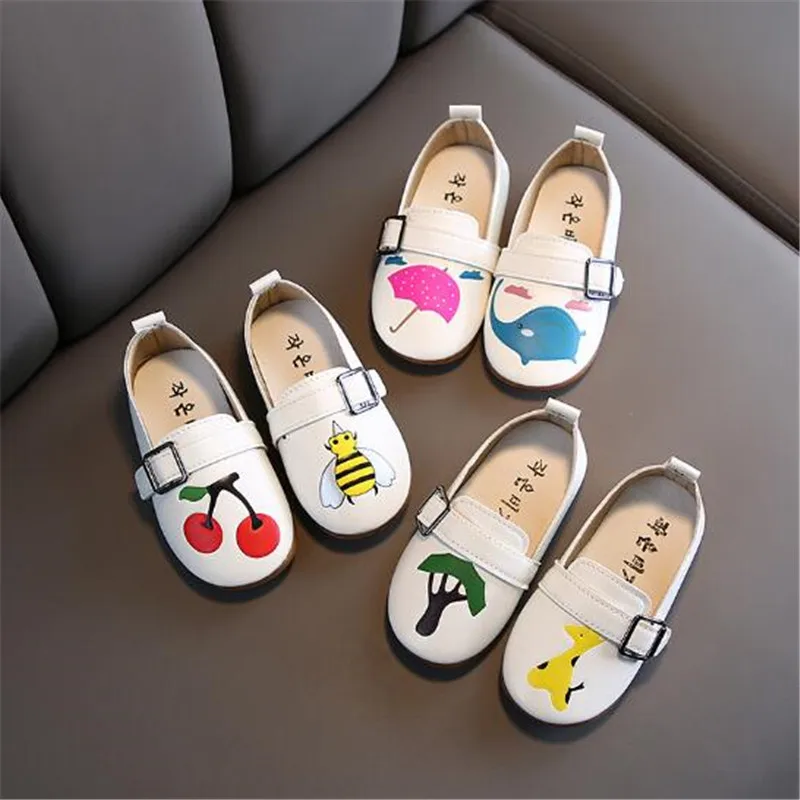 Туфли для девочек из мультфильмов весна осень белые туфли принцессы