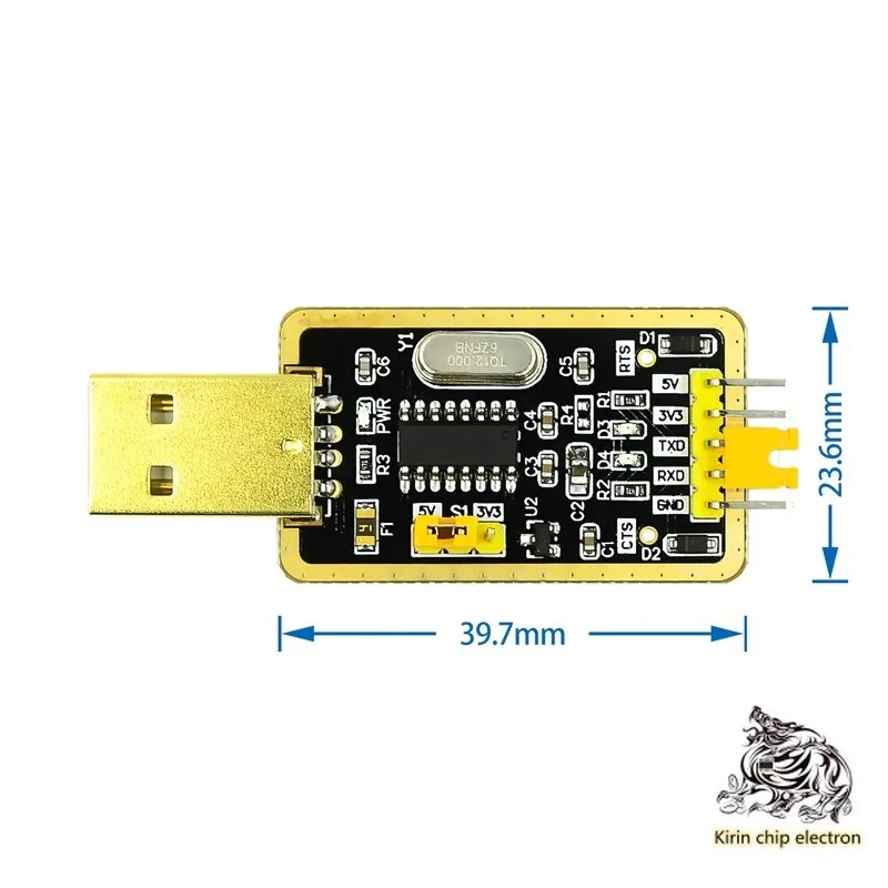 

5pcs / lot tuhaojin ch340g rs232l USB to TTL module to serial port ZHONGJIU upgraded small board TTL brush line