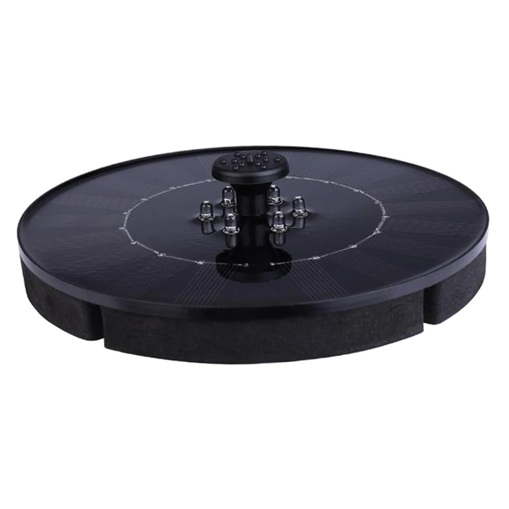 

2.4W LED Solars Fountain Pump Bird Bath with 4 Nozzle for Pond Pool Aquarium