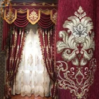 Высокого класса High-end Европейский стиль синель Вышивка Цветочные затемненные занавески на окно для Гостиная Спальня вилла Bay окно законченный