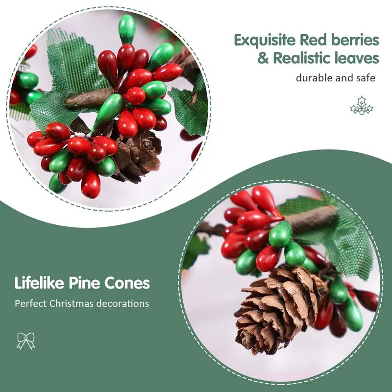 6 шт. искусственные Висячие венки из ягод 7 см | Дом и сад