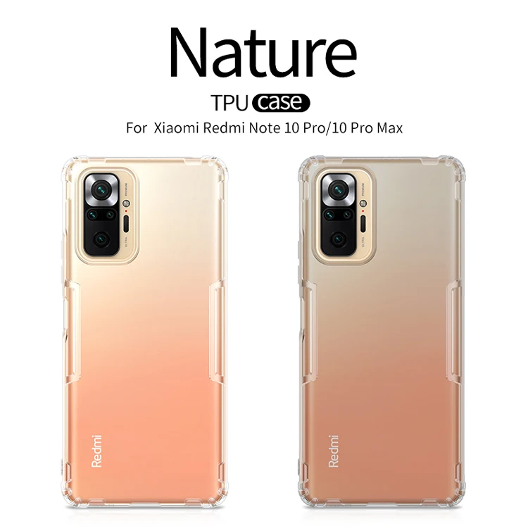 Чехол для Xiaomi Redmi Note 10 Pro мягкий прозрачный чехол из ТПУ с защитой от падения Max NILLKIN