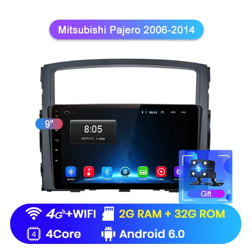 WIFI-4G 2-32GB Junsun 4G+ 64G Android 9,0 для Mitsubishi Pajero 4 2006- Авто Радио стерео плеер Bluetooth gps навигация нет 2din dvd - Цвет: WIFI-4G 2-32GB