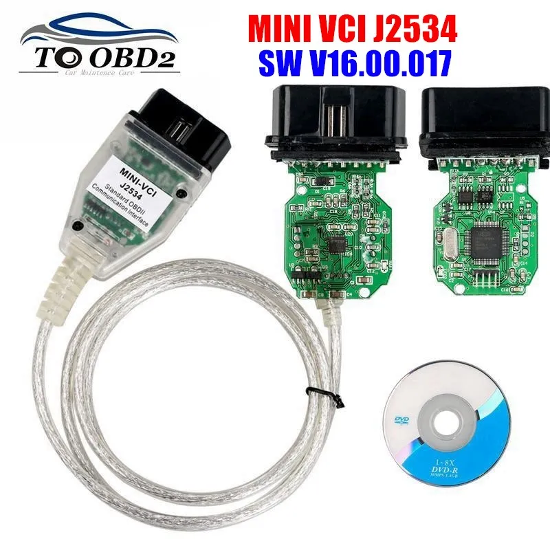 Мини vci V16.00.017 последняя версия FTDI FT232RQ чип высокой производительности OBD SAEJ2534 для