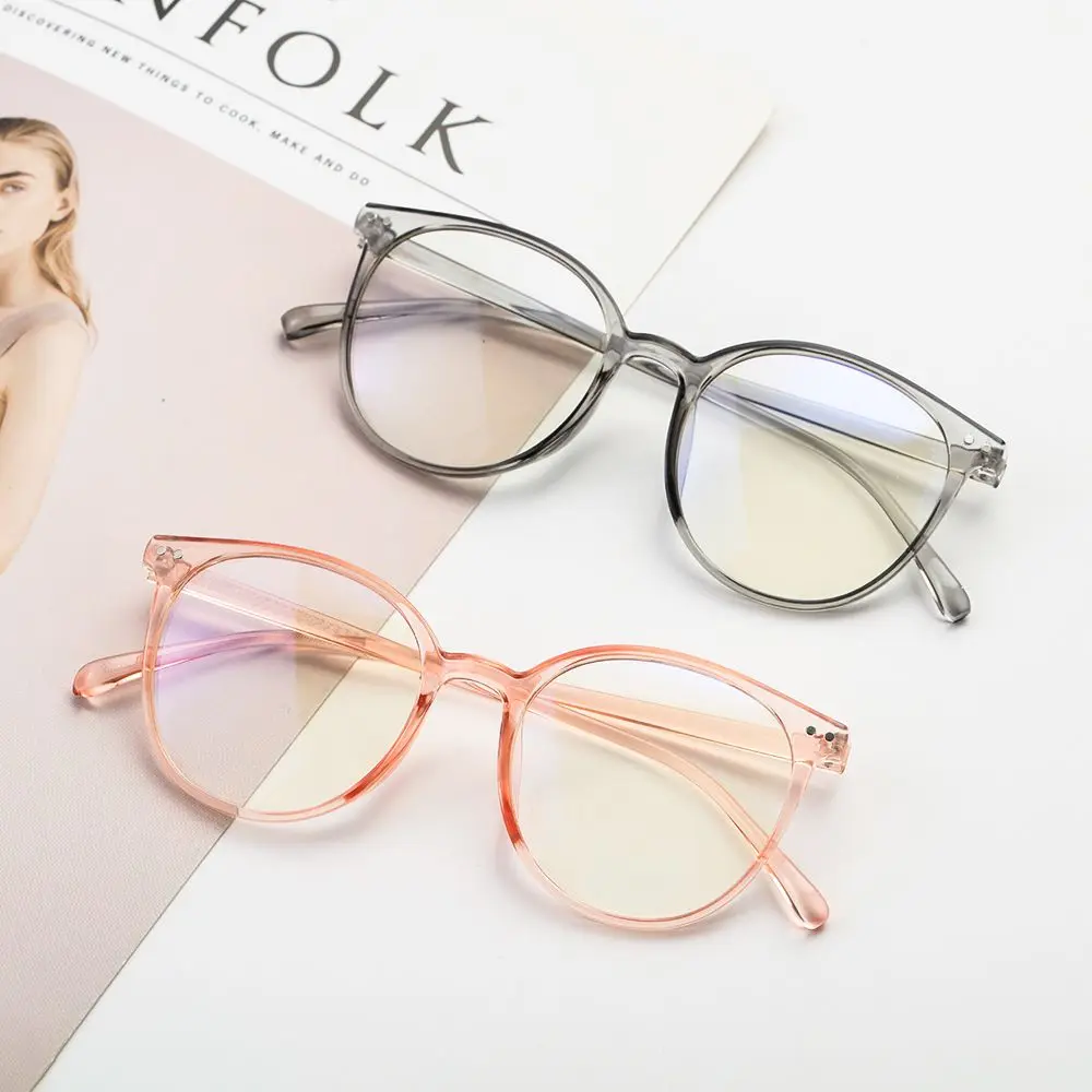 

Round Frame Lightweight Anti Blue Light Glasses Blue Light Blocking Glasses Anti Radiation Office Computer Goggles