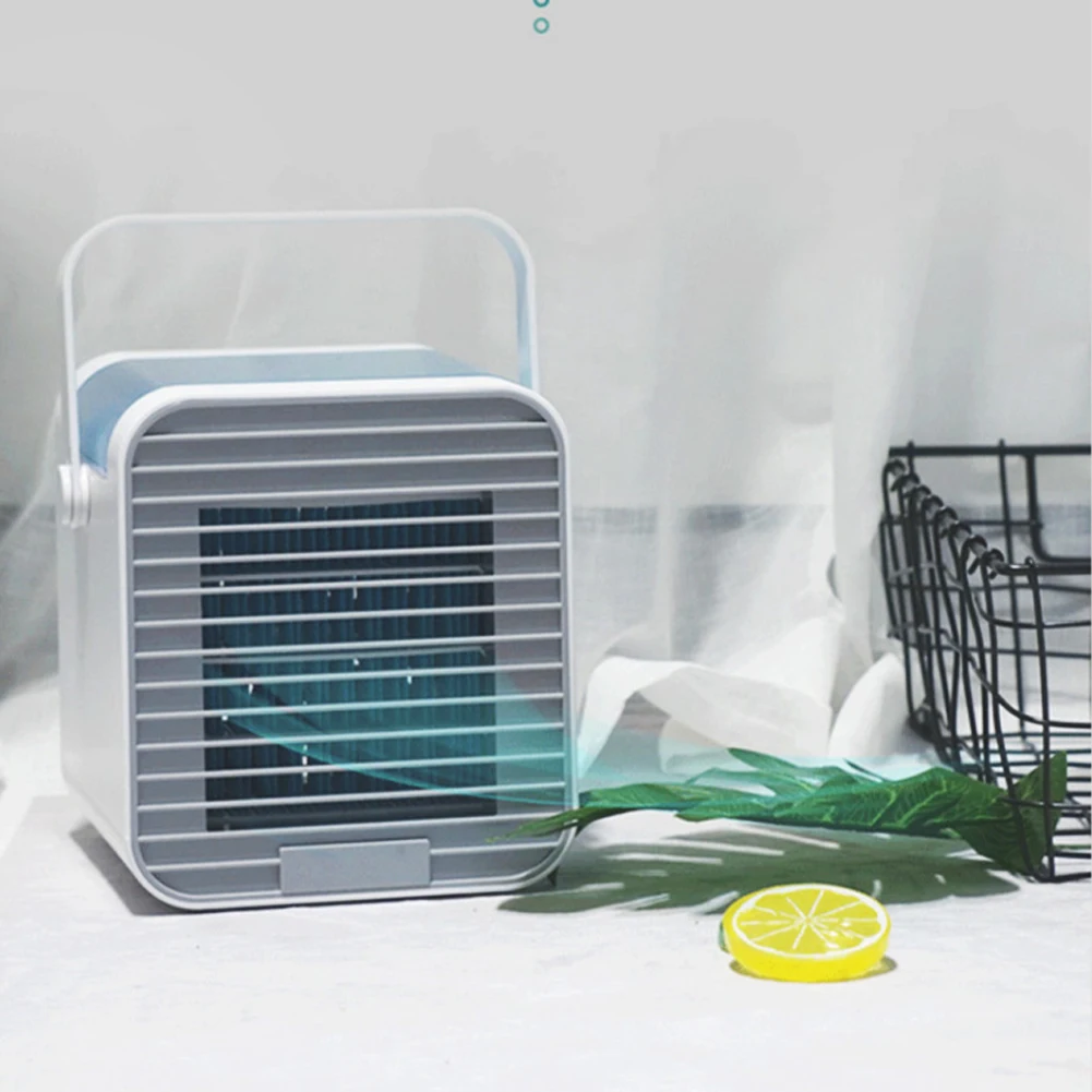 

Мини-вентилятор для охлаждения воздуха, портативный USB-кондиционер, настольный охлаждающий вентилятор для дома и офиса, портативный настол...