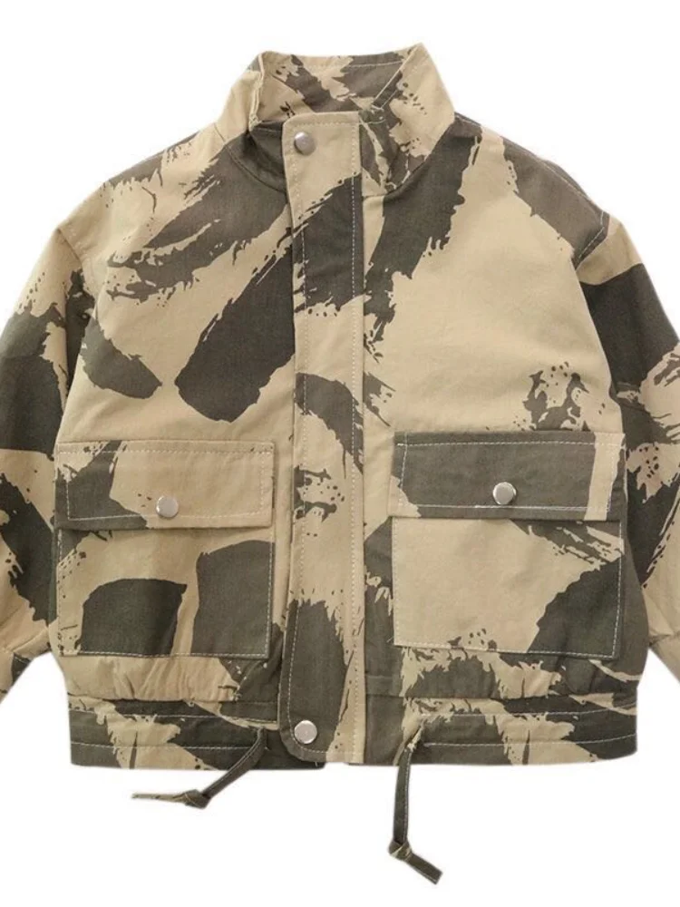 Сезон весна осень Куртка для мальчиков Детская осенняя одежда куртка детская