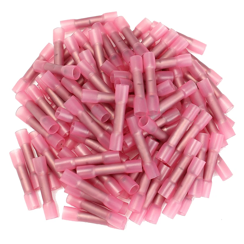 100 шт. изолированный термоусадочный стыковый соединительный кабель соединитель