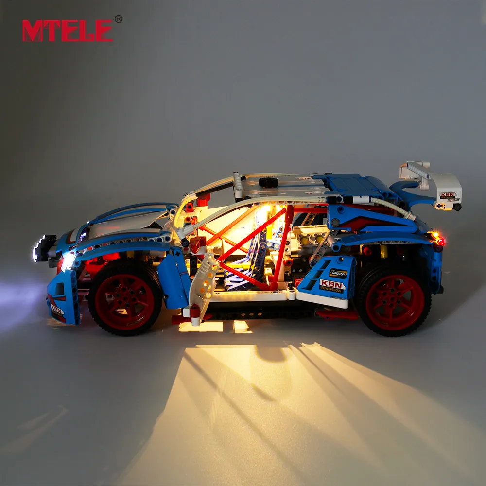 MTELE брендовый светодиодный светильник для 42077 Technic серии ралли автомобильный светильник ing комплект совместим с 20077(не включает модель