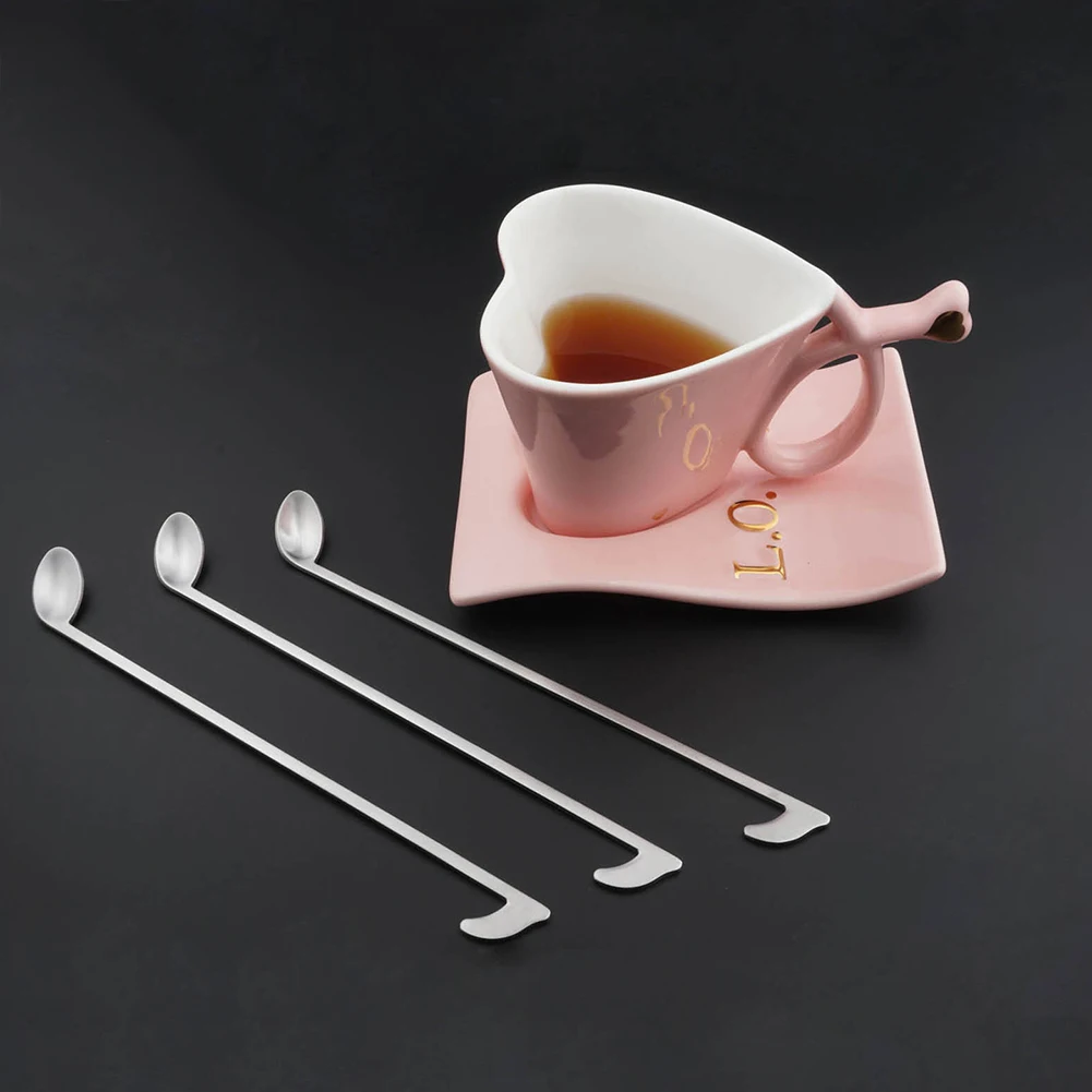 Нержавеющая сталь Кофе питьевой Примечание в форме ложка для перемешивания