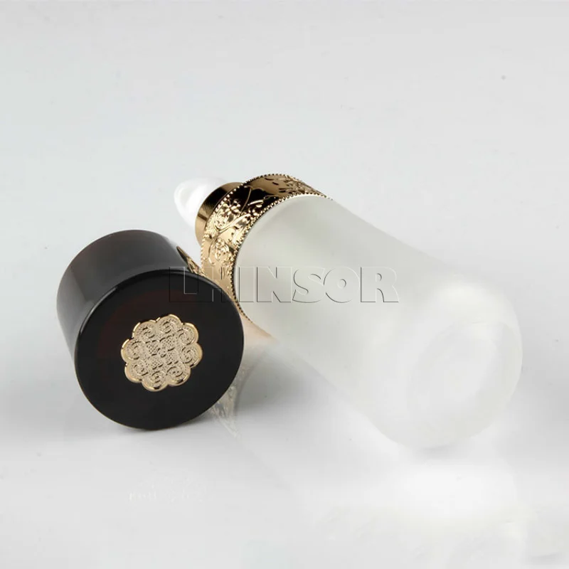 5 шт./лот пустая матовая стеклянная резьба декоративная крышка с узором бутылка