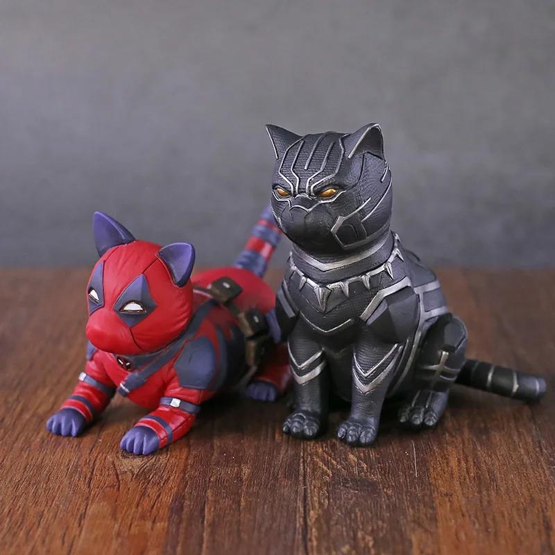 

Дэдпул/Черная пантера, кошка, Забавный косплей, ПВХ фигурка, Коллекционная модель игрушки
