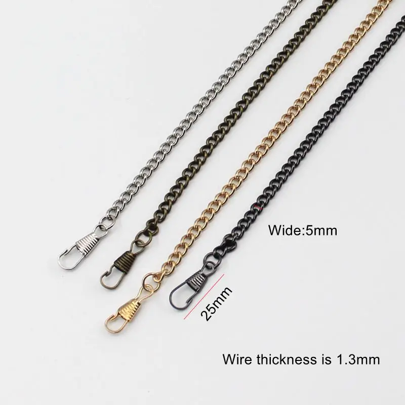 20 шт./лот 120 см DIY Серебряный металлический кошелек рамка цепи ремни сумка швейная