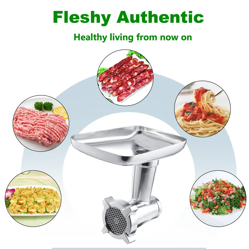 

Stainless Steel Kitchen Assistance Food Grinder Attachment Quickly Grinding Meats for Multi-Function Stand Food Mixers