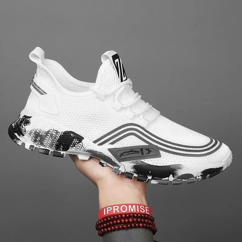 

Running Shoes Men Breathable Mesh Outdoor Sports Shoes Lightweight Athletic Training Footwear Jogging Sneakers Men Basket KH028X