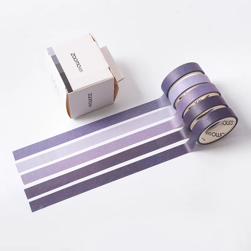 5Pcs/pack Simple Solid Color Masking Tape Set Kawaii Muji Washi Tape Diary Journal Decor Adhesive Tape Christmas Washi Tape D20 - Цвет: 12