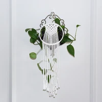 round cotton handmade big dream catcher wall ornaments hanging decoration accessories for girl room nordic style dreamcatcher