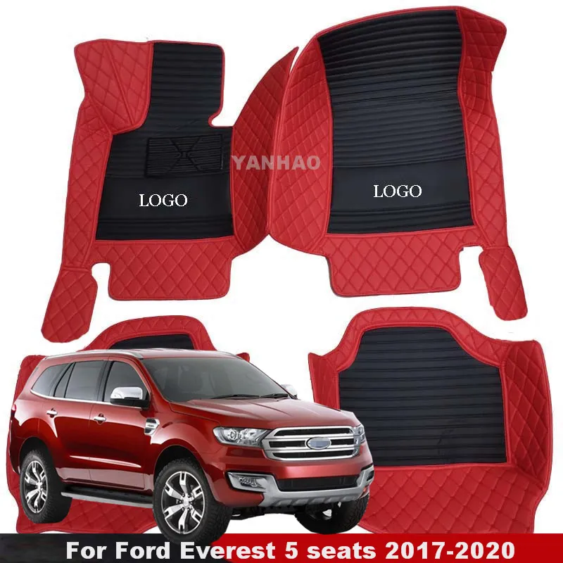 

Автомобильные Коврики для Ford Everest, 5 мест, 2020, 2019, 2018, 2017, 2016, 2015-2008, коврики на заказ, коврики, автомобильные аксессуары, автостайлинг
