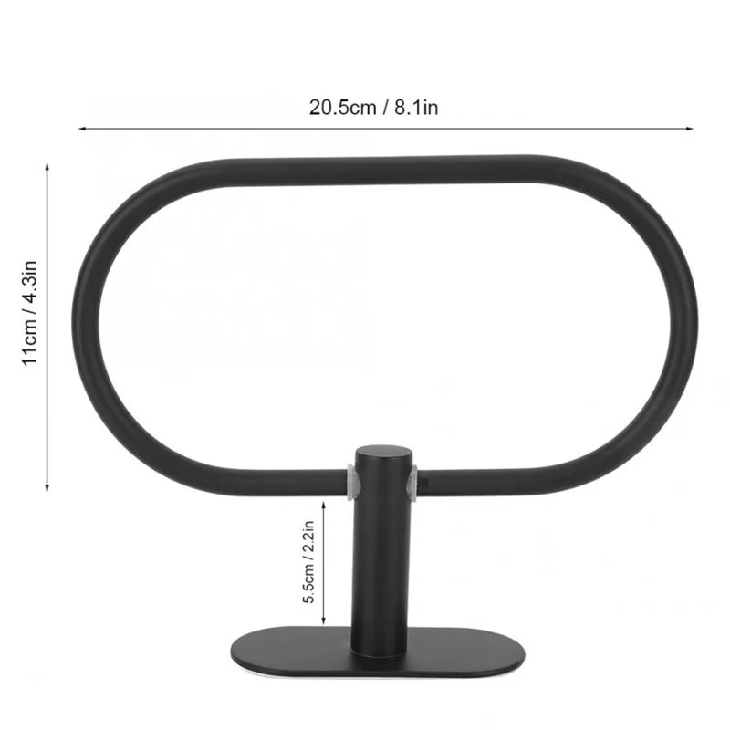 

QUANXUNHE 304 Stainless Steel Towel Ring Holder Euro Antique Style Black Paint Towel Rack for Bathroom Wall Mounted Storage Rack