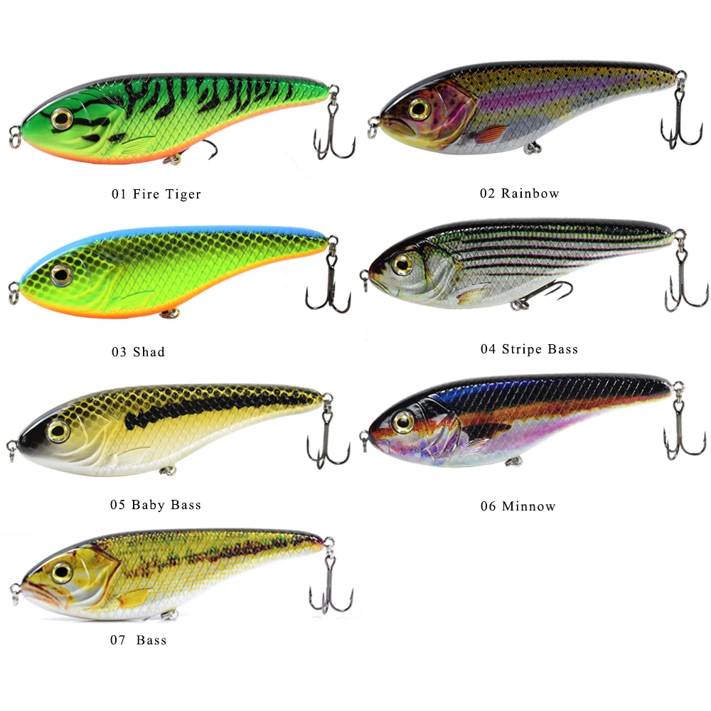 

NovemberFans Big Game Jerkbait 15cm 81g Jerk Wobblers Bait Sinking Slide Fishing Lure Pike Musky Fishing Tackle