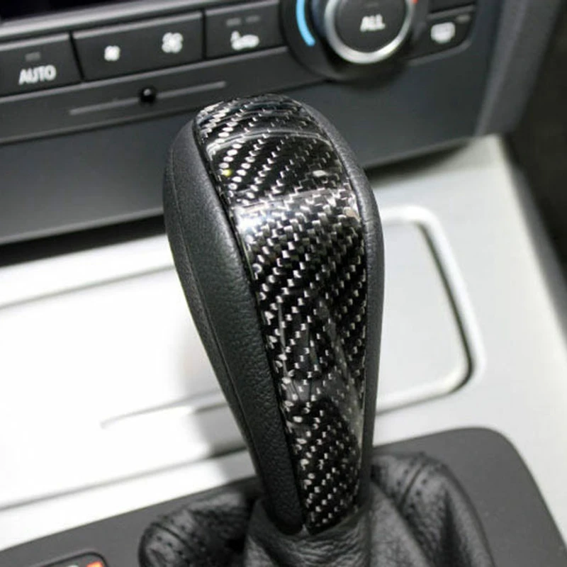 Carbon Fiber Gear Shift Handle Sleeve Cover Stickers for BMW 1 3 Series E90 E92 E87 X1 E84 Auto Interior Accessories | Автомобили и