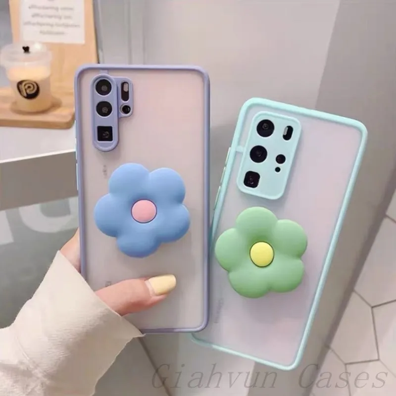 Новый корейский 3D держатель для телефона с цветами Huawei P20 P30 P40 Lite Mate 20 30 nova 3i 5 5i 5T 4E 6
