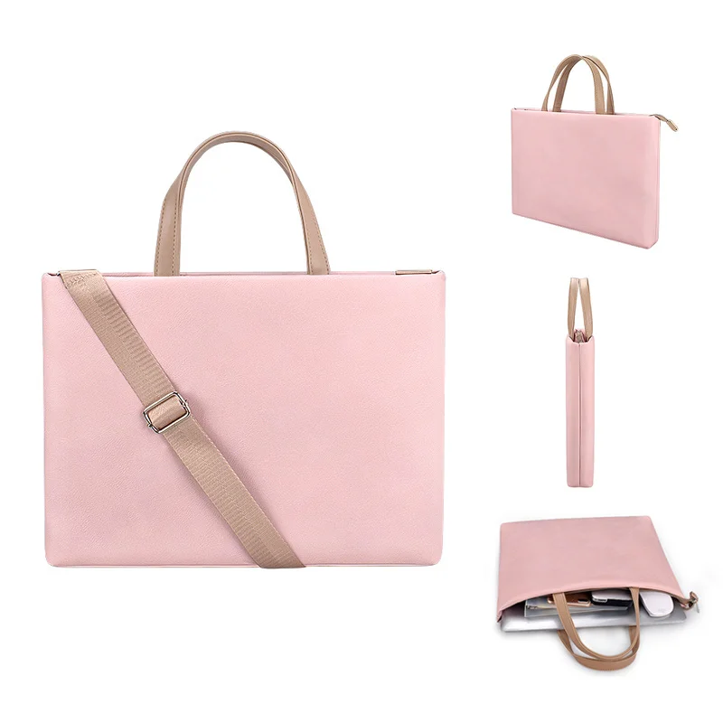 

Waterproof Scratch-resistant Laptop Briefcase 13 14 15 inch Notebook HandBag Carry Case Shoulder Bag For 13.3 Air Women