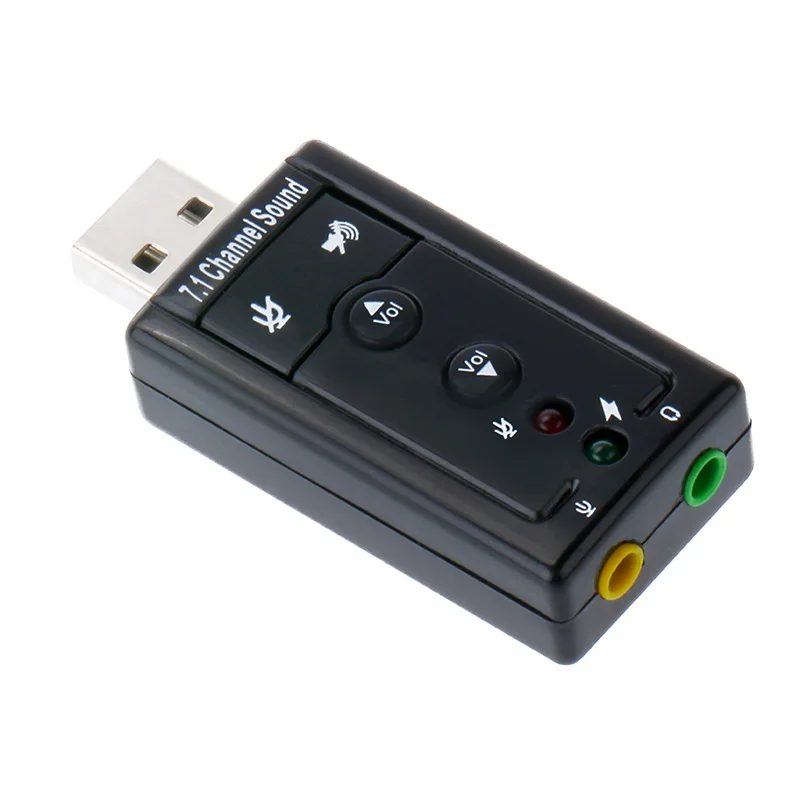 Внешняя звуковая карта Chielecna 7 1 USB к разъему 3 5 мм аудиоадаптер для наушников