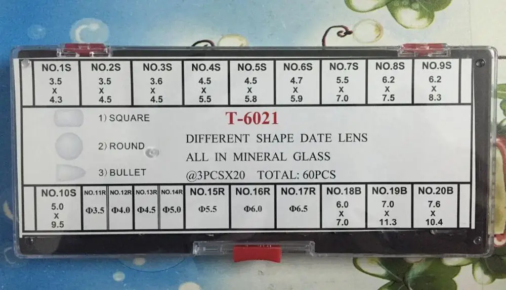 Бесплатная доставка 1 комплект минеральная Лупа различной формы с