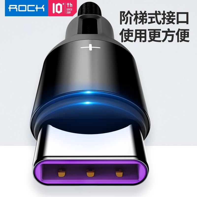 ROCK 2 м 5 м USB C кабель 5A Supercharge type C кабель для huawei p20 lite Быстрая зарядка кабель для samsung S9 8 Note