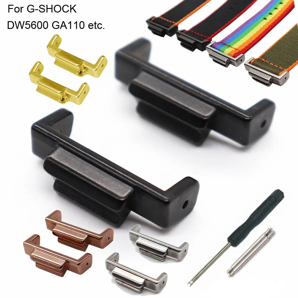 

Stainless Steel Watch Strap Adapter for Casio G-SHOCK DW5600 GA110 22mm to 16mm Connectors GSHOCK Watchband DIY Converter
