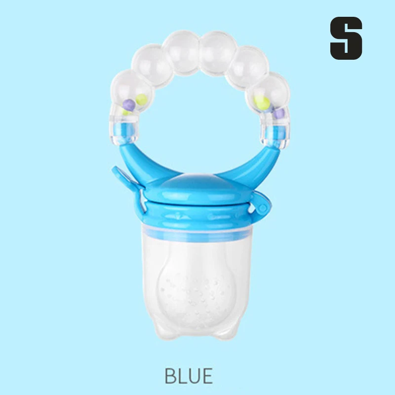 Новорожденный ребенок прорезыватель для зубов фруктовый детский сосок пищевая соска для укуса рождения ребенка силиконовые прорезыватели для зубов безопасный питатель для укуса пища Прорезыватель для зубов Уход за полостью рта - Цвет: Blue02 S