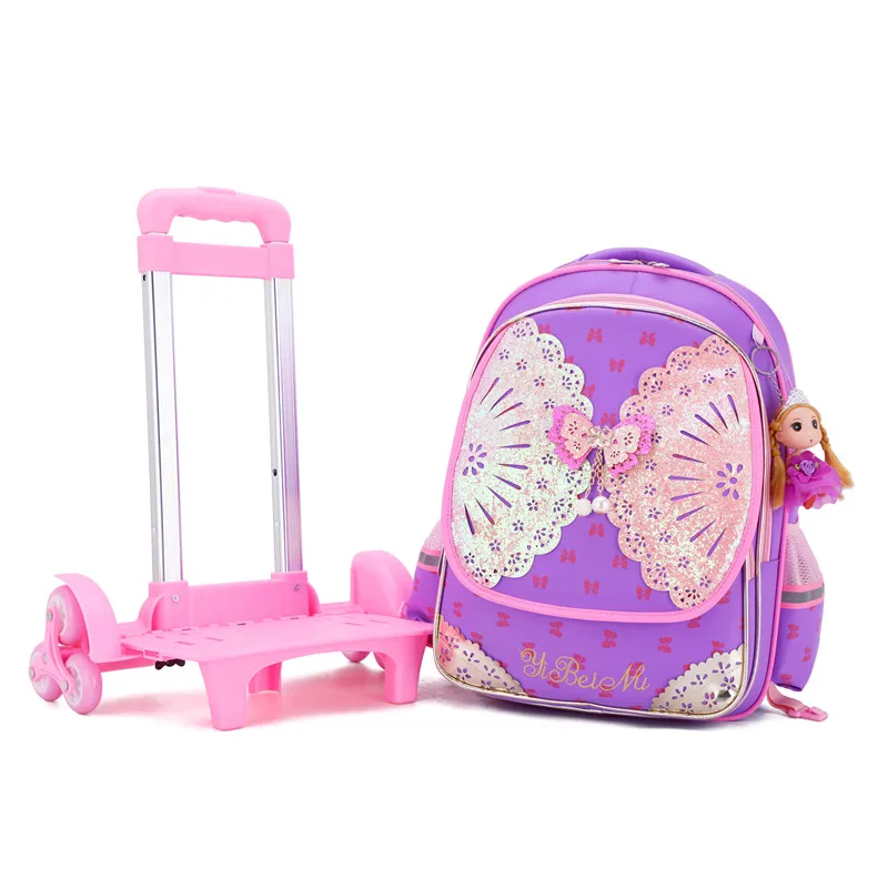 2 шт./компл. детские школьные сумки съемный рюкзак с бантом для девочек принцессы