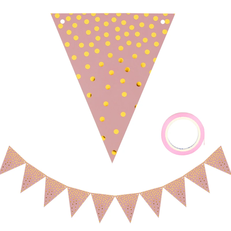 Pink Dot 10 шт./компл. золото Фольга розовый одноразовая посуда Рождественский Год Вечерние бумажные тарелки и стаканы День рождения поставки Пластик соломинки - Цвет: Pink Dot