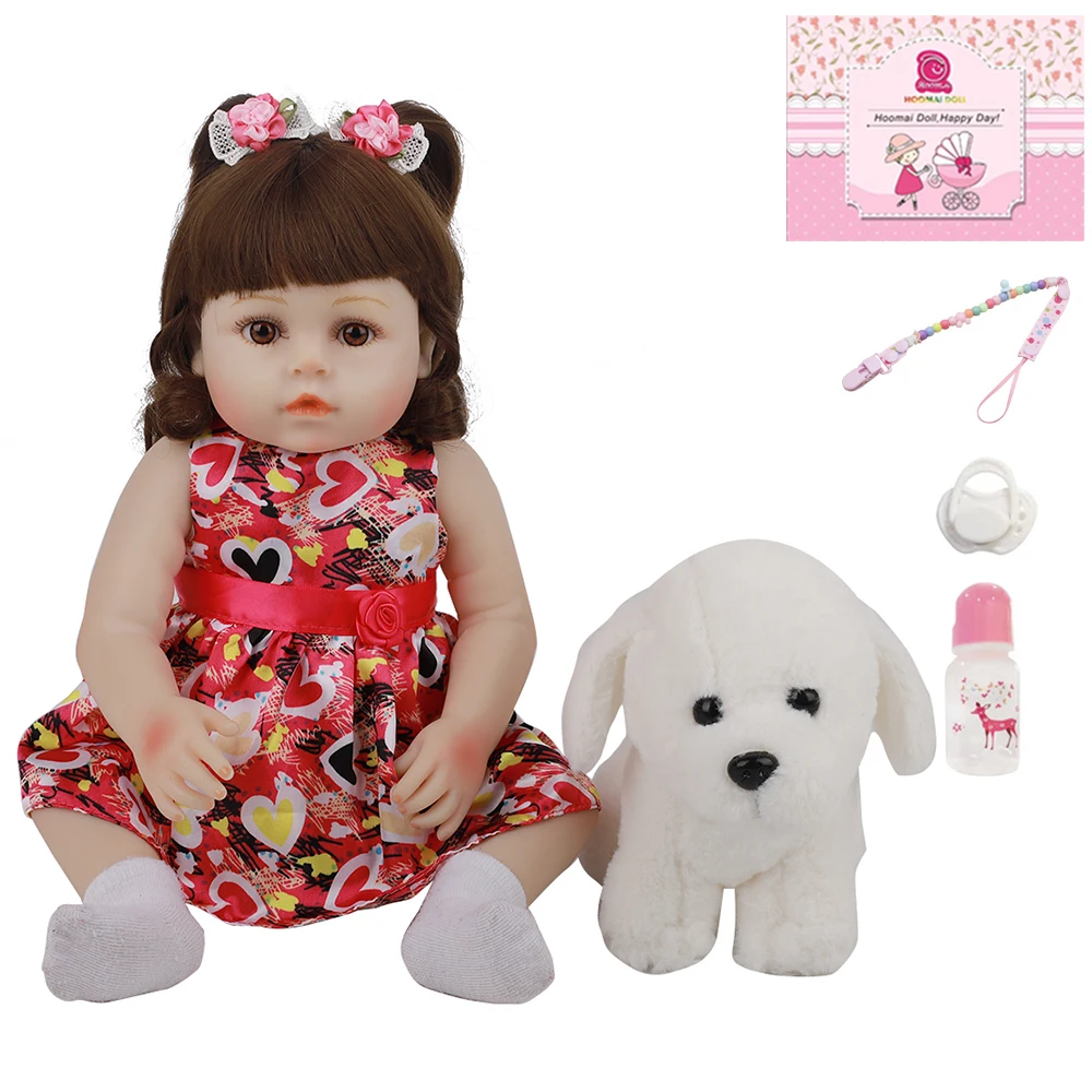 

Realistic Baby 18Inch Bebe Reborn Doll For Girl Pure Handmade Silicone 48CM Full Body Babies Doll Toy Kid Gifts Bedtime Playmate