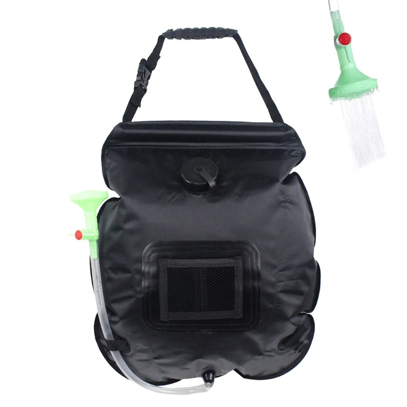 

Solar Powered Camping Shower Bag 20L Heating Outdoor Travel Portable Sun Shower Water Bag for Summer Beach Swimming Fishing