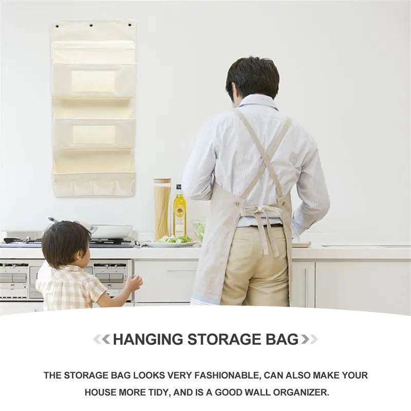 

3 Layers Door Storage Pocket Wall Door Closet Hanging Storage Bag for Home