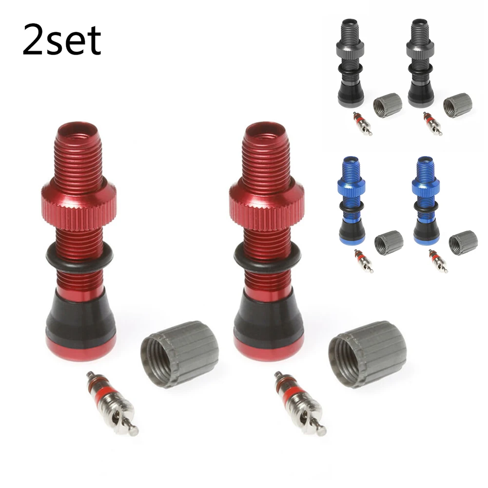 

2PCS Durable Tubeless Valve Lightweight Precision Thread Aluminum Alloy 40mm Length Vacuum Gas Nozzle