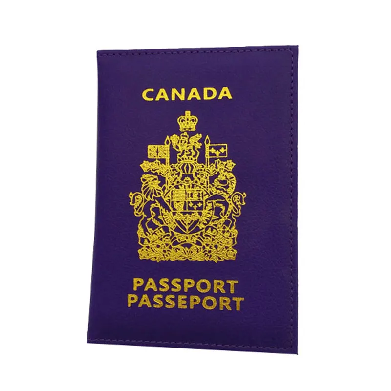 

Канадский Держатель для паспорта, защитный кошелек, визитница, для женщин и мужчин, искусственная кожа, мягкий чехол для паспорта, чехол ...