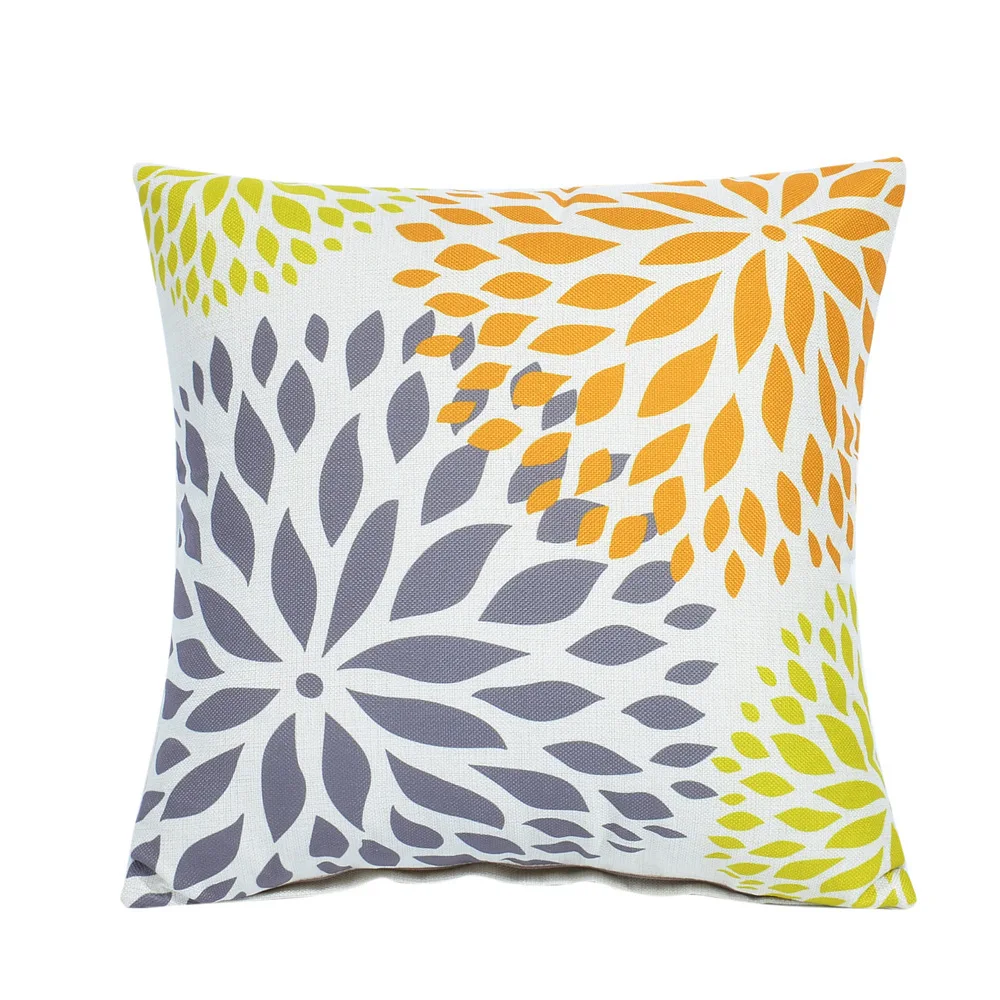 Чехол для подушки цвет желтый синий размеры 34–43 в виде геометрических фигур