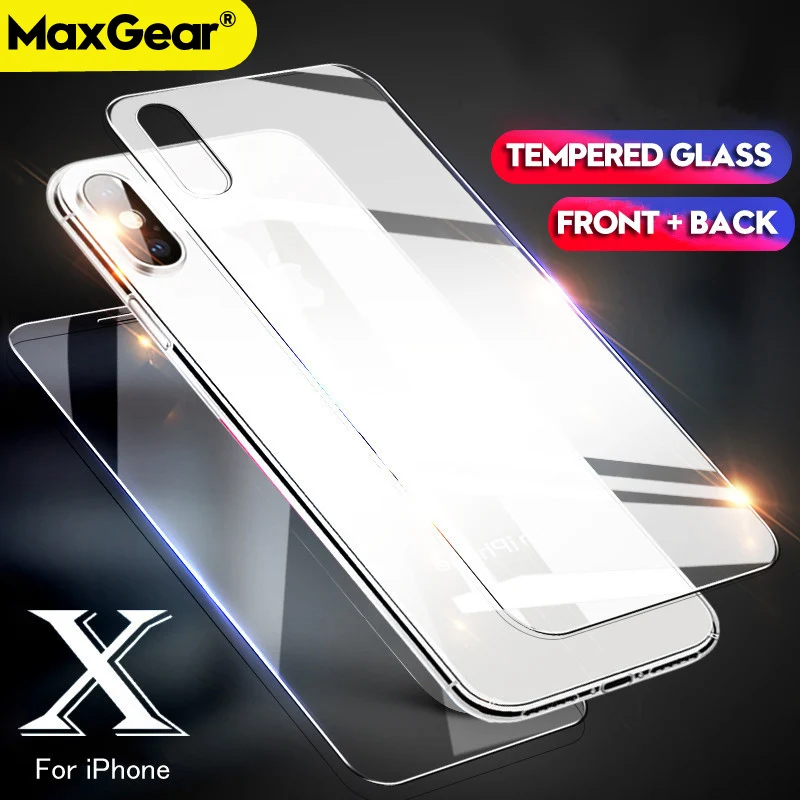 Переднее + заднее закаленное стекло для iPhone 11 Pro XS Max XR X 6 6S 8 7 Plus 5S SE защита экрана