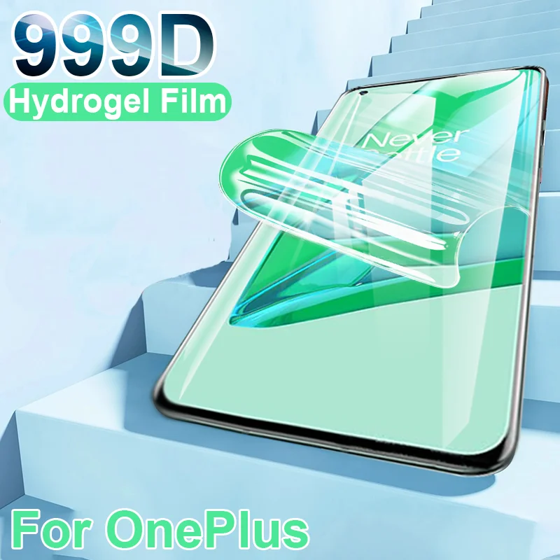 

Full Cover Transparent Hydrogel Film For Oneplus 8 Nord 2 9 9R 8T 7 7T Pro Screen Protector 6 6T Phone Protective Film Not Glass