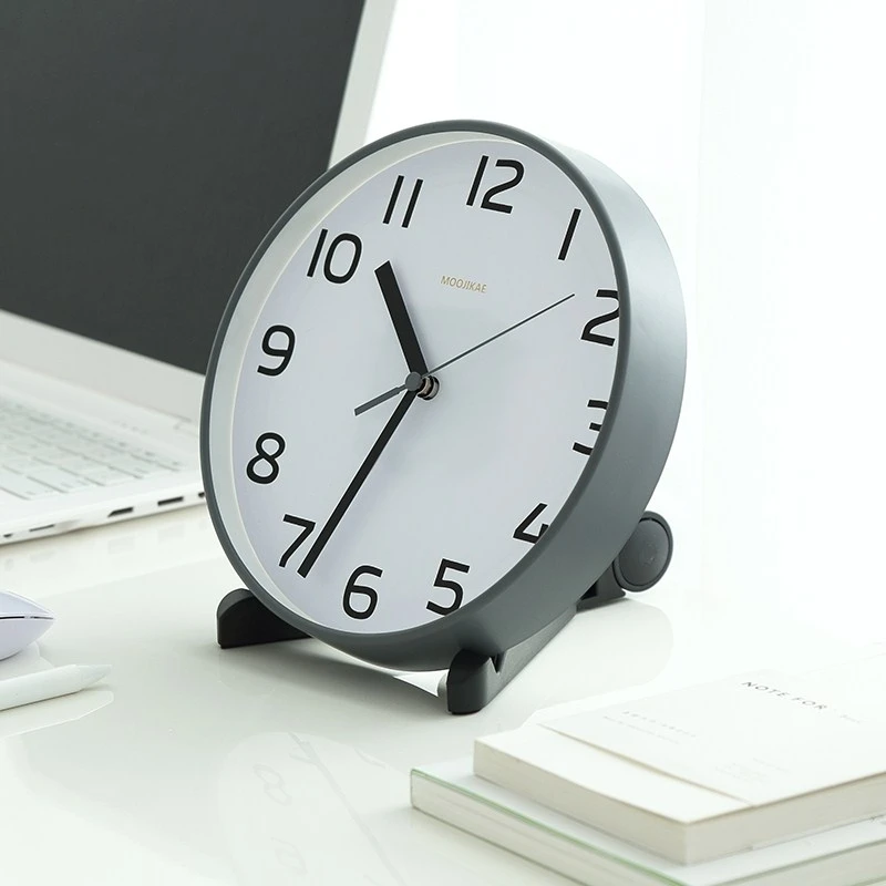 Маленькие настенные часы декор для гостиной двухцелевые настольные бесшумные 3d