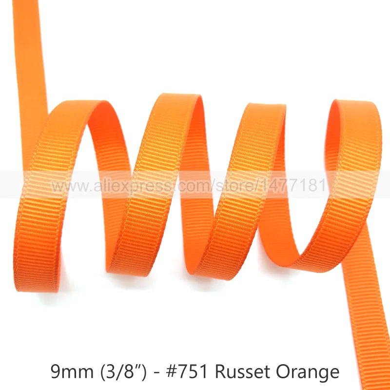 751 Russet Orange 20 ярдов) 3/" 9 мм корсажная лента белого, черного, розового, красного, зеленого, фиолетового цветов корсажная лента полиэстер лента для рукоделия - Цвет: 751 Russet Orange