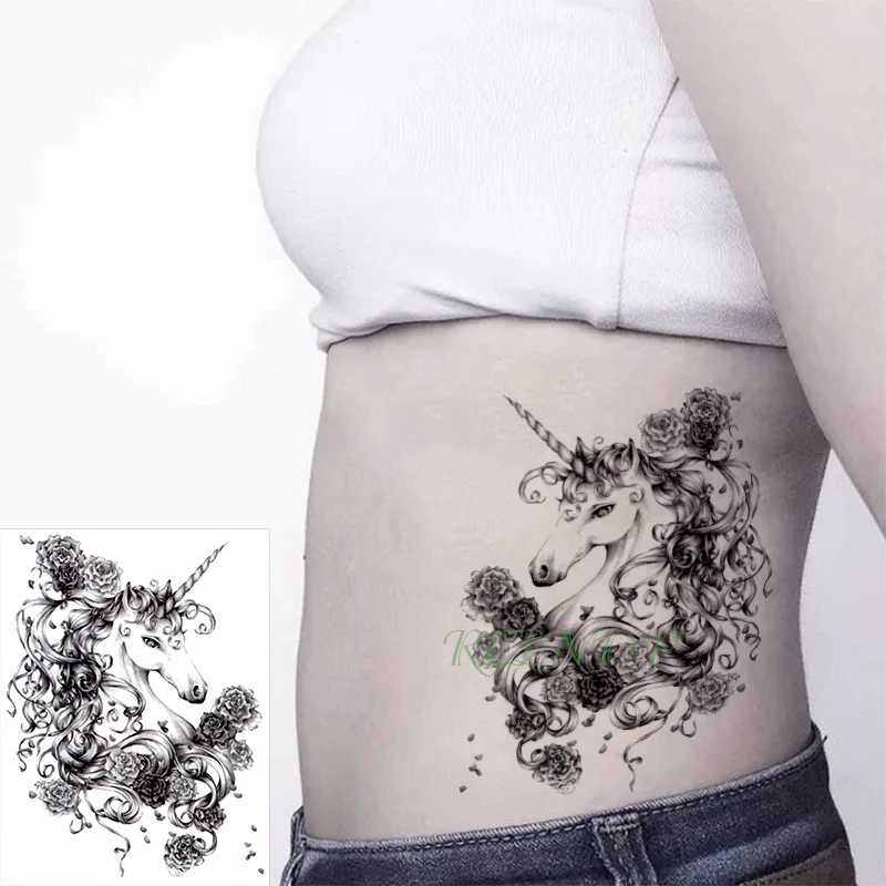 Водонепроницаемая Временная наклейка для татуировки сексуальная лошадь