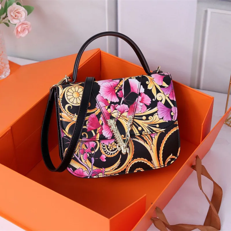 2021New Fashion Famous Luxury Brand Printed Ladies Purse and Handbag High Quality Leather Crossbody Shoulder Bag Grand Sac Femme