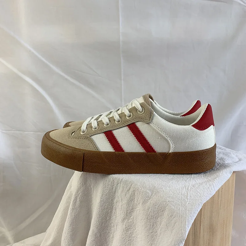 

Женские холщовые кроссовки, дышащие, на шнуровке, плоская подошва, весна-осень