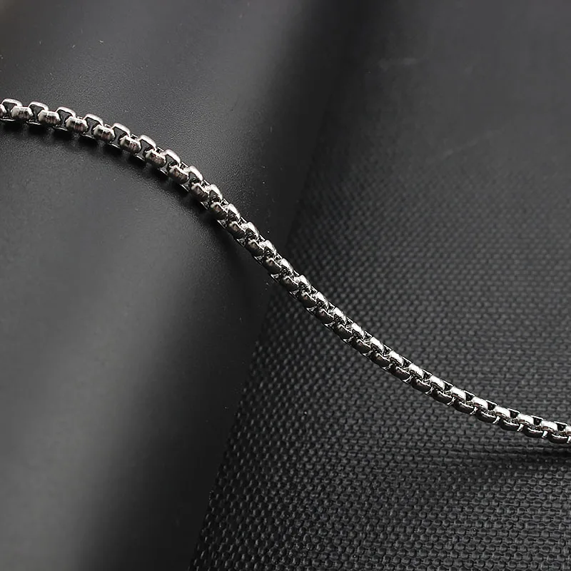

1pack Stainless Steel Punk Chain Jewelry Findings Box Chain O Chain Cuban Link Chain Bracelet Necklace Making Accessories