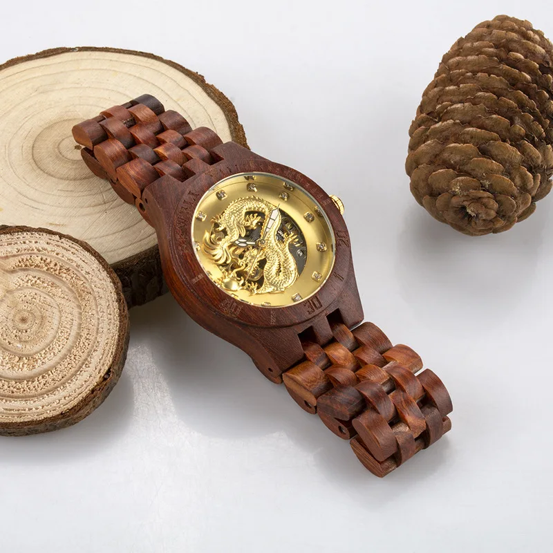 

2020 Sale Bewell Brand Watch Factory Sells Wood Hot Business Men's Automatic Mechanical Sandalwood Band