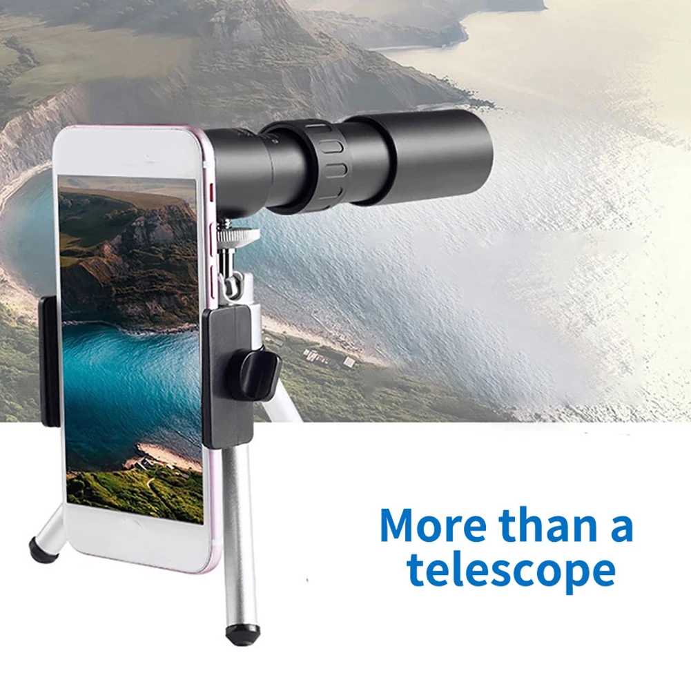 

Phone Telescope Zoom Monocular Retractable Phone Telescope Lens 4k 10-300x40mm Telephoto For Travel Outdoor Activities Sports